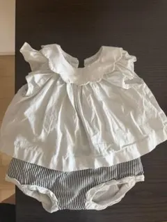 ジャカディ　Jacadi ベビー服 セットアップ　6M ホワイトのサムネイル