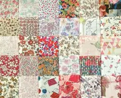 専用リバティタナローン　ハギレ　パッチワーク用　約6センチ角×30枚　6-6