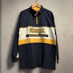 90s Kaepa ハーフジップ スウェット トレーナー ネイビー Lのサムネイル