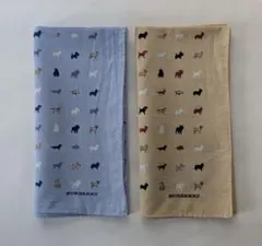 バーバリー BURBERRY 犬柄ハンカチ 2枚 52×52cm