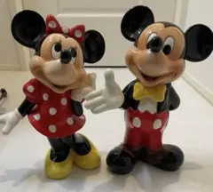 ミッキー ミニー 陶器フィギュアセット