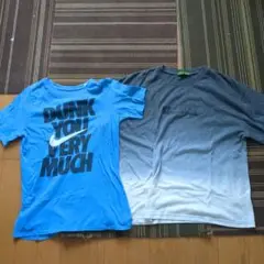 Nike水色Tシャツ (Мサイズ)、EARTH DIVERTシャツ 150㌢.