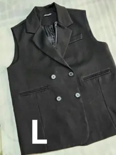 （62）ブラック ノースリーブ ベスト　ジレ