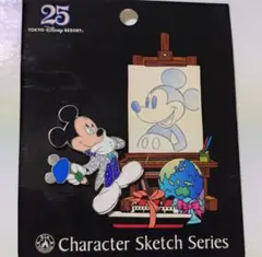 東京ディズニーリゾート 25周年 キャラクタースケッチピンズのサムネイル