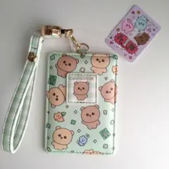 チェゴシム　パスケース　定期入れ　グリーン