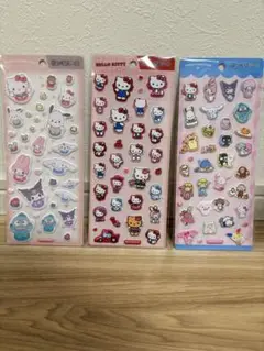 サンリオキャラクター シール 3パックセット　ぷっくりシール　正規品