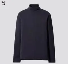 ユニクロ +J スーピマコットンモックネックT 長袖 ブラック プラスJ