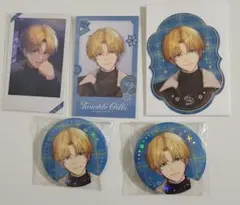 エクス・アルビオ　ウィンターデート　カード&缶バッジ、ステッカー　合計5点　送込