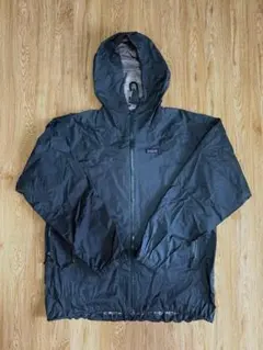 Patagonia 中綿ジャケット M 黒 フード付 - メルカリ