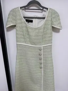 ツイードドレス グリーン