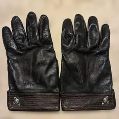 Vivienne Westwood レザー製クラシック黒手袋
