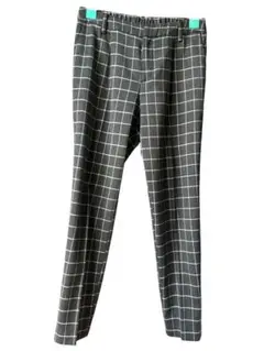 ✨ほぼ未使用品✨チェック柄スリムフィットパンツ レディース 38 サイズ