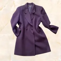 ダブルチェスターコート 紫 パープル 上品 コート