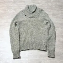 ショールカラー ニット