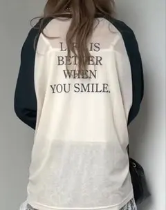 しまむら×saori ラグランTシャツ