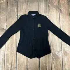 TOMMY HILFIGER ブラック長袖ポロシャツ Sサイズ