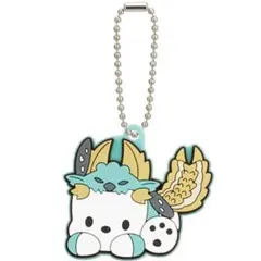 モンハン×サンリオコラボ　20周年　ラバーマスコットキーホルダー　ポチャッコ