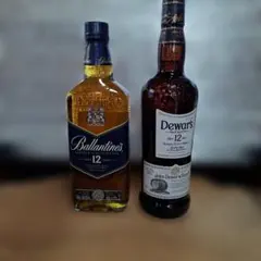 バランタイン12年 & デュワーズ12年旧ボトル - メルカリ