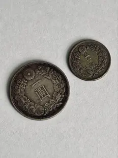 明治28年一圓銀貨＆明治42年旭日五十銭銀貨セット 楽天市場】【銀貨】旭日50銭銀貨 明治42年(1909年) 美品 日本