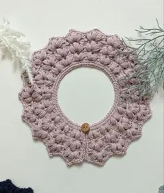 【試作品】ベビー キッズ ハンドメイドつけ襟 くすみピンク