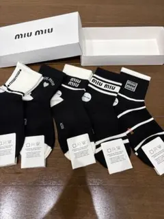 miu miu ソックス 5足セットレディース