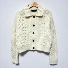 入手困難✨XL相当 クルチアーニ カーディガン 総カシミヤ ケーブル編み 