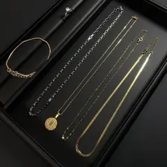 ネックレス　ブレスレット　まとめ売り　セット　アクセサリー　ゴールド　あ78