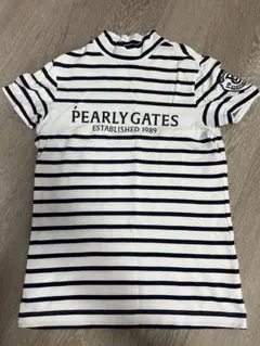 PEARLY GATES ボーダー モックネックシャツ 1 - メルカリ