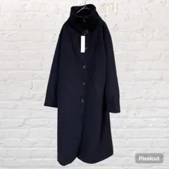 未使用】アメリカンヴィンテージ ロングコート ニット モヘア 羊毛 