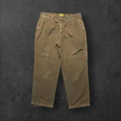 太畝コーデュロイパンツツータック38/32ワイドテーパードダブルキャメルハモンド