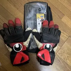 キーパーグローブ 赤黒 サイズ9 グリップ力7.0