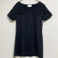 【美品】courrèges クレージュ レース切替トップス 38のサムネイル