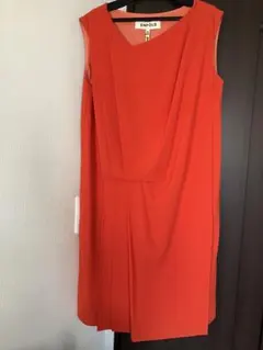ENFOLD オレンジ ノースリーブ ワンピース
