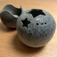 笠間焼　あじさい工房　スターボウル　星丸花瓶　花器　2点