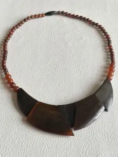 ヴィンテージネックレス・天然素材・水牛の角・バッファローホーン