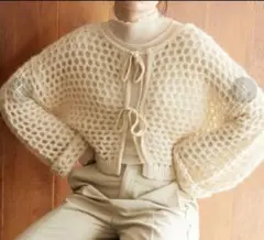 アルシーヴ archives 2wayテープヤーンメッシュニット　アイボリー