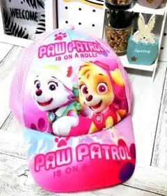 パウパトロール キャップ 帽子 子供用 ピンク メッシュ スカイ エベレスト
