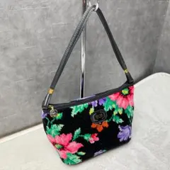 FILLER フェイラー ハンドバッグ シュニール織 ブラック、花柄