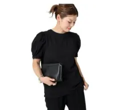 ドゥーズィエムクラス【CELERI/セルリ】PUFF Tシャツ黒のサムネイル