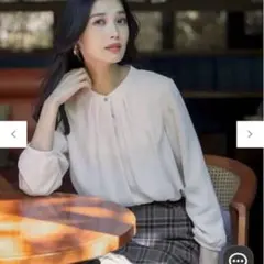 anysis バンドカラー ブラウス