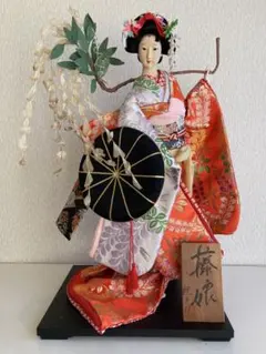 紫の傘を持つ日本人形 約30cm - メルカリ