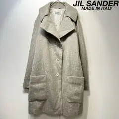 JILSANDER】高級 カシミヤ100% ステンカラー ロングコート グレー