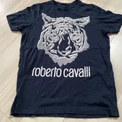 Roberto Cavalli タイガーロゴ Tシャツ ネイビー Mのサムネイル