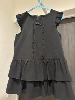 CHOPIN deux 女の子用 ブラック フリル ワンピースのサムネイル