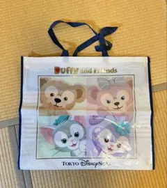 東京ディズニーシー　ダッフィー＆フレンズ　ショッピングバッグ　チャック付き