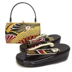 6621 L 振袖用 草履 バッグセット 正絹 西陣織 帯地 24cm