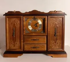 アンティーク ヴィンテージ 木製 小物入れ 時計 ジュエリーボックス