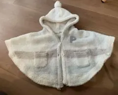 ジェラートピケ　フード付きポンチョ 70-80サイズ