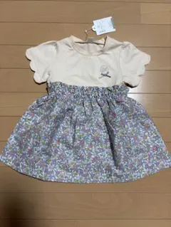 après les cours 花柄ワンピース 80 半袖 新品 女の子 夏