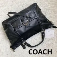 未使用級 coach コーチ 2way 黒 ブラック トートバッグ キャンベル
